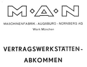 Unterzeichnung des MAN Vertrages durch Manfred Stegmaier. MAN - Maschinenfabrik Augsburg Nürnberg Werk München.